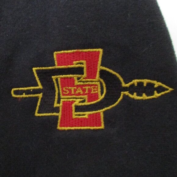 PING Mens L/S San Diego State Aztecs Black 1/4 Zip Fleece-lined Sweater - Medium - Picture 2 of 3